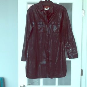 Seven for All Mankind coated black denim dress